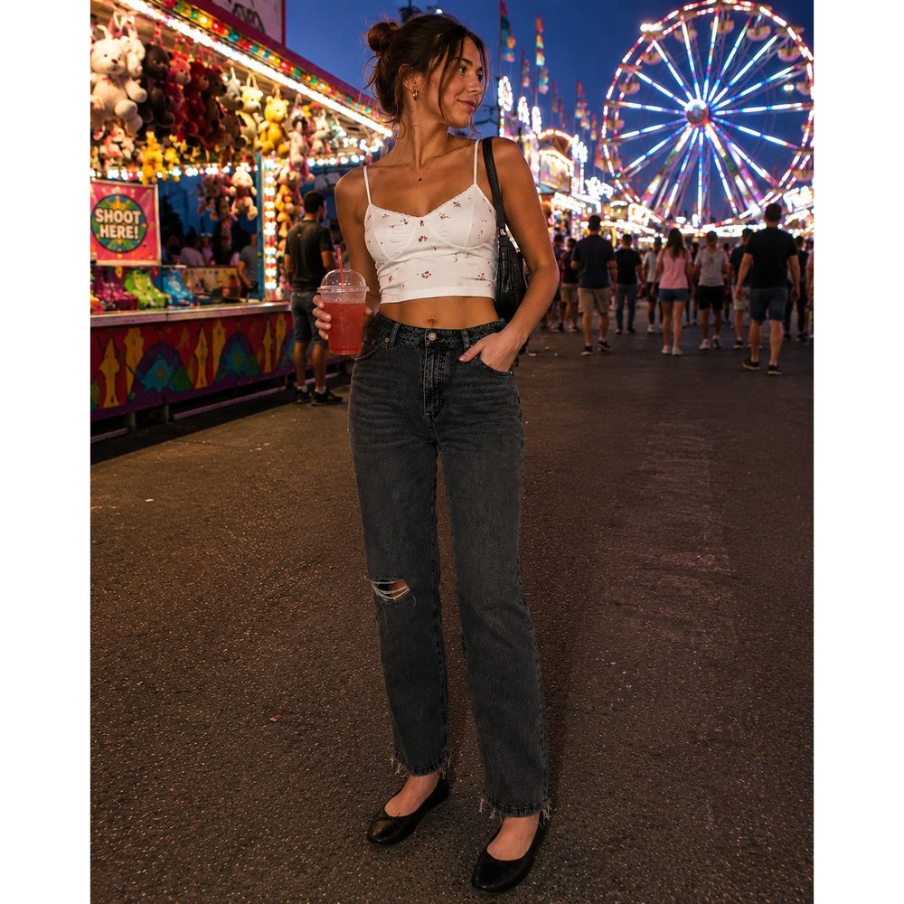 Garage Wide Leg Jeans‎ High Rise Jeans